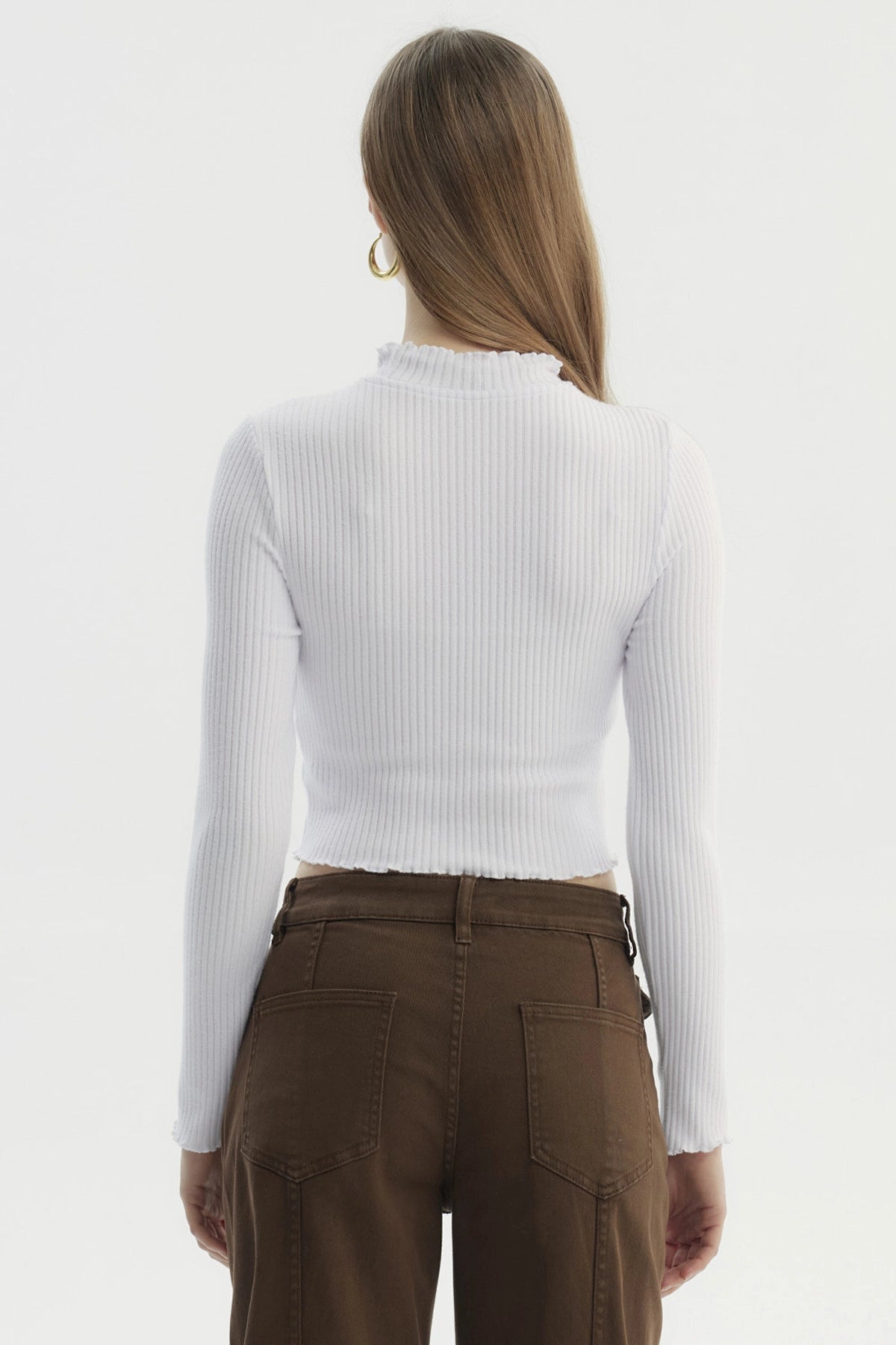 Polera Mujer Basic Ajustado Blanco