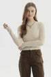 Polera Mujer Basic Ajustado Beige
