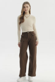 Polera Mujer Basic Ajustado Beige