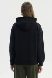 Polerón Mujer Canguro Print Negro