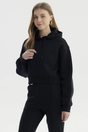 Polerón Mujer Canguro Print Negro