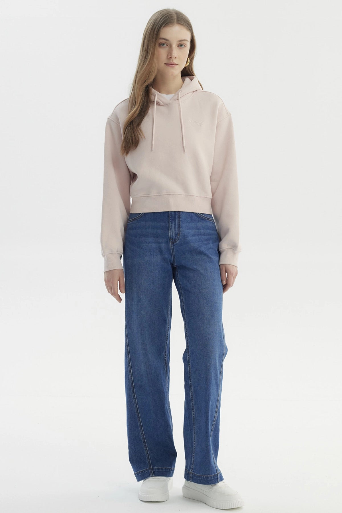 Polerón Mujer Canguro Print Rosado