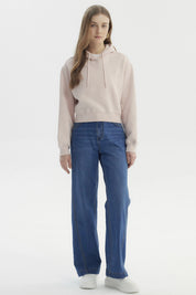 Polerón Mujer Canguro Print Rosado