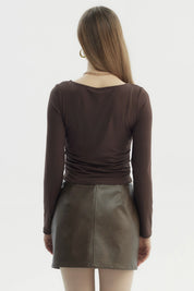 Polera Mujer Slim Chocolate