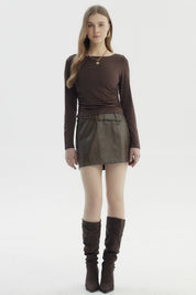 Polera Mujer Slim Chocolate