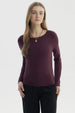 Polera Mujer Slim Burdeo