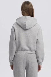 Polerón Mujer Liso Gris Melange