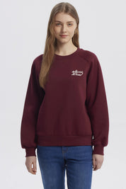 Polerón Mujer Oversize Print Rojo