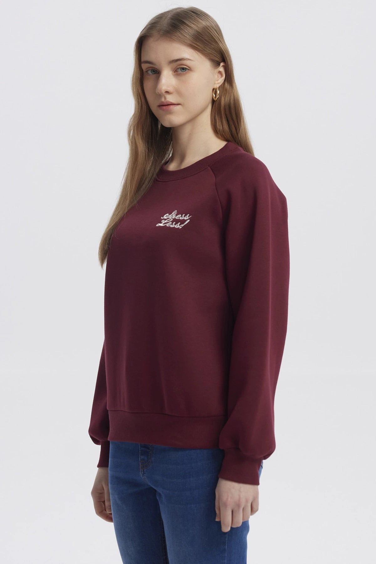 Polerón Mujer Oversize Print Rojo