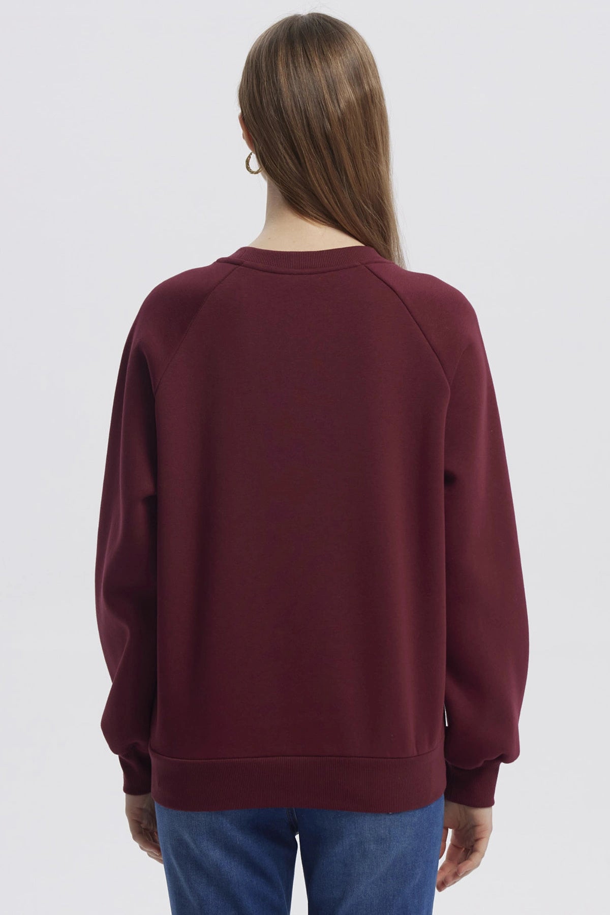 Polerón Mujer Oversize Print Rojo