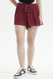 Short Mujer Cordón Delantero Rojo