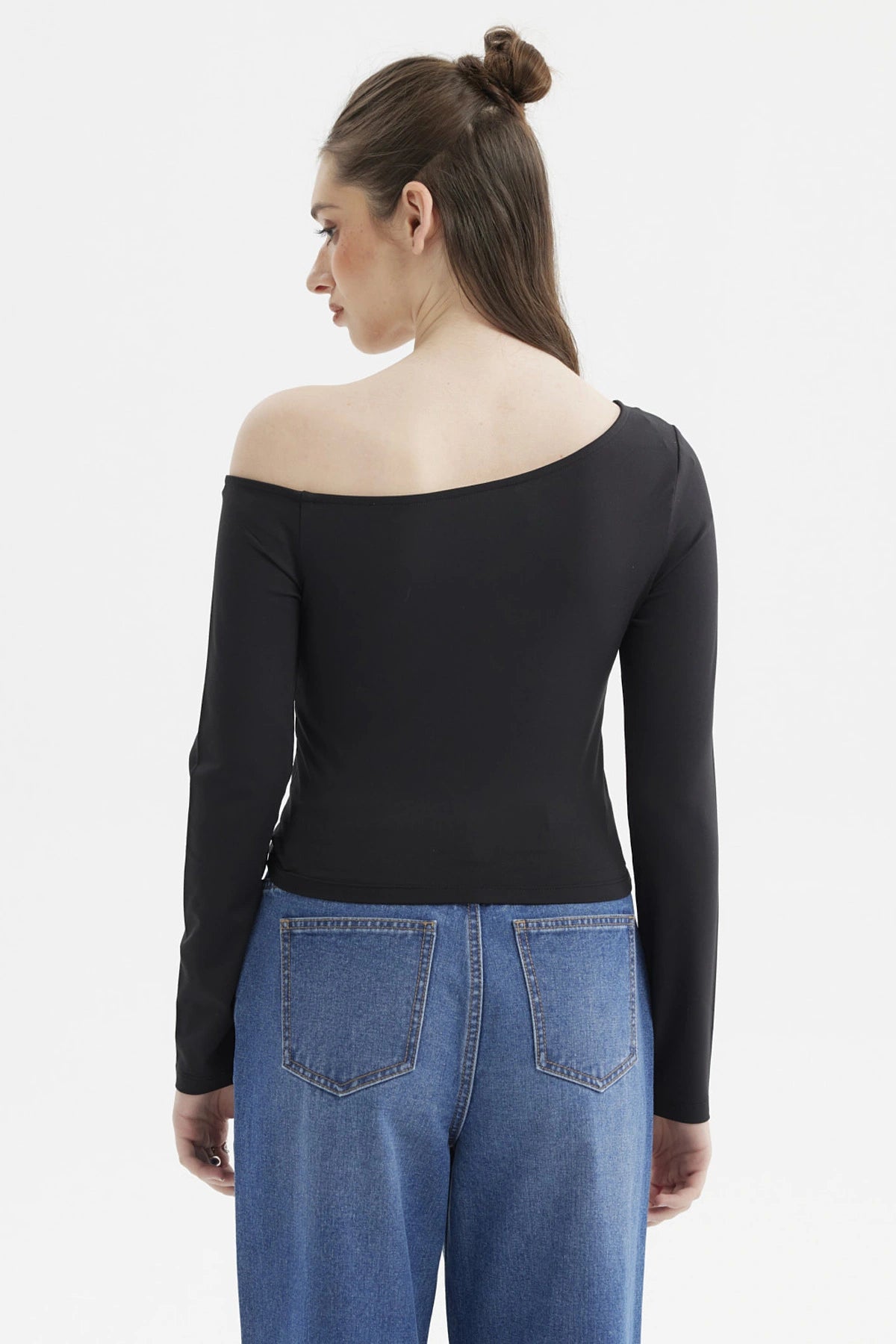 Polera Mujer Asimétrico Negro