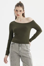 Polera Mujer Asimétrico Verde