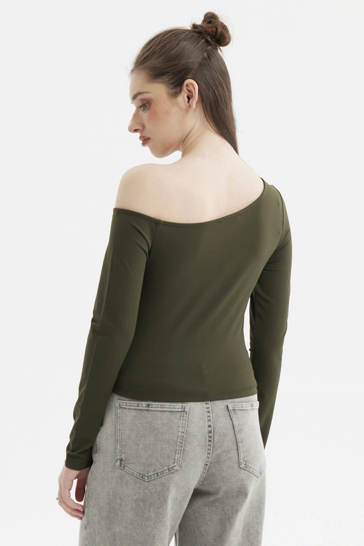 Polera Mujer Asimétrico Verde