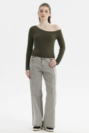 Polera Mujer Asimétrico Verde