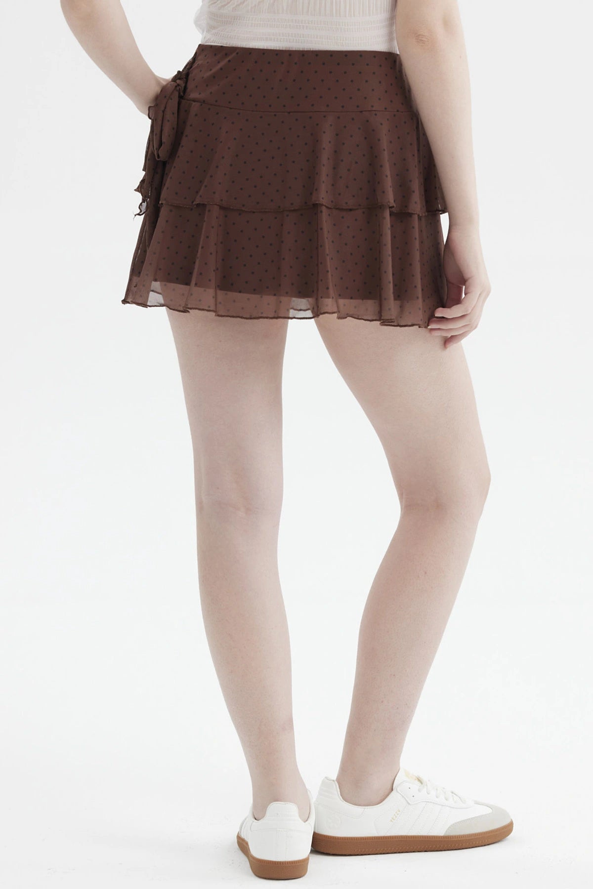 Short Mujer Vuelos Con Lazo Café Oscuro