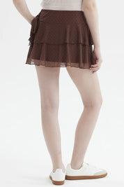 Short Mujer Vuelos Con Lazo Café Oscuro