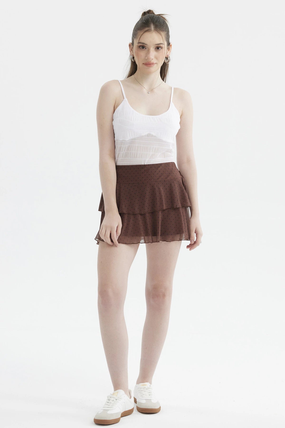 Short Mujer Vuelos Con Lazo Café Oscuro