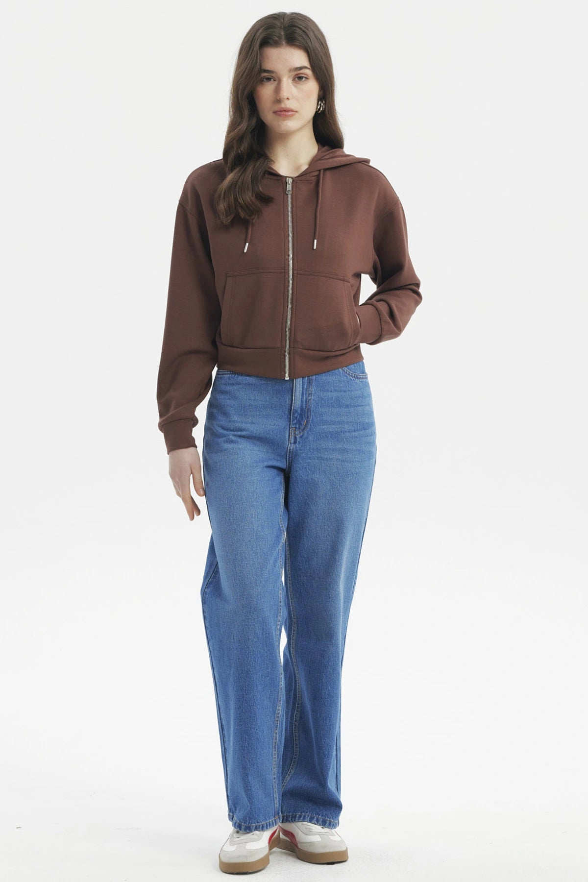 Polerón Mujer Slim Café Oscuro