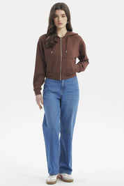 Polerón Mujer Slim Café Oscuro