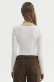 Polera Mujer Ajustado Crudo