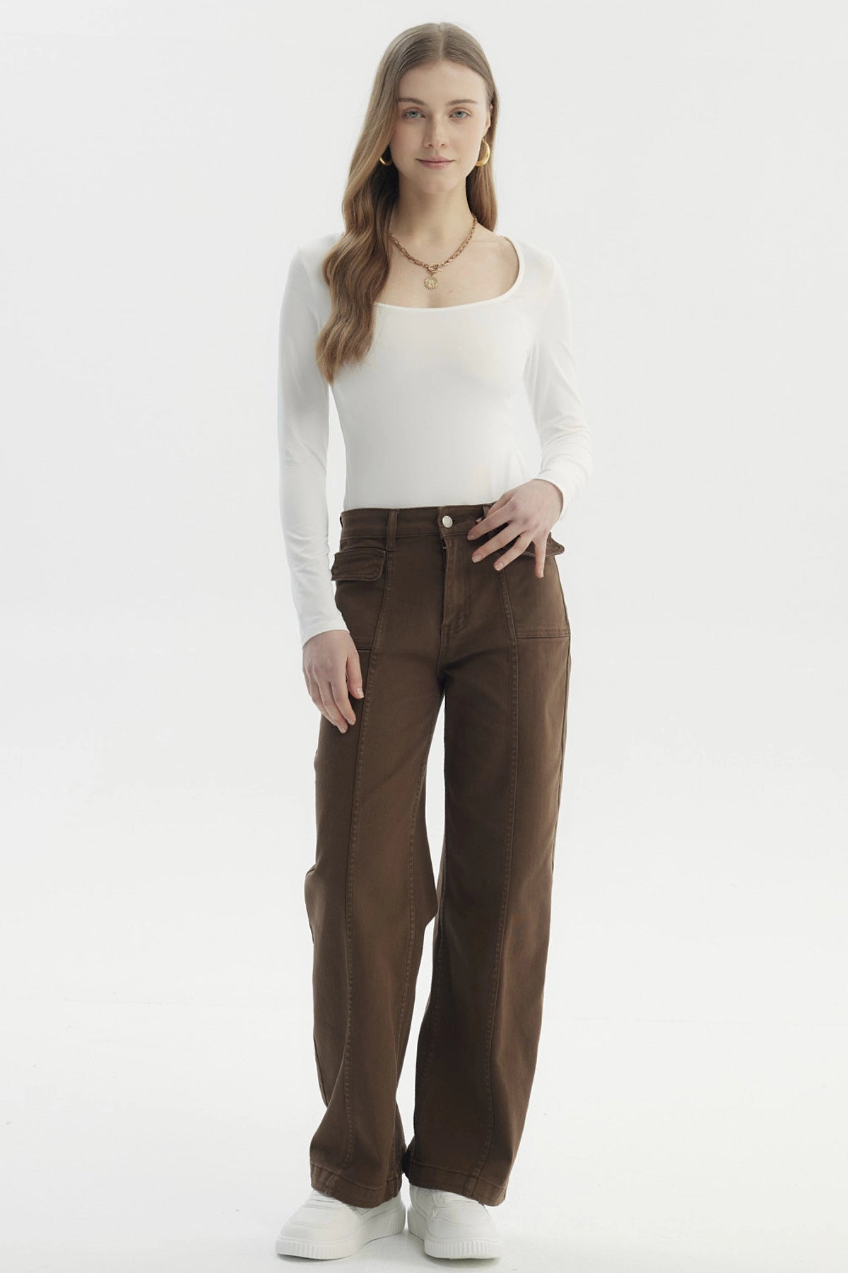 Polera Mujer Ajustado Crudo