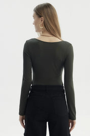 Polera Mujer Ajustado Verde