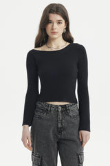 Sweater Mujer Ajustado Negro