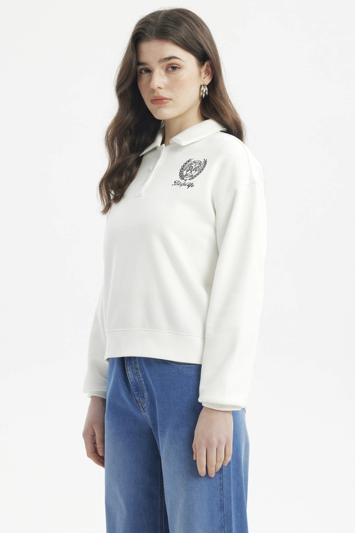 Polerón Mujer Slim Crudo