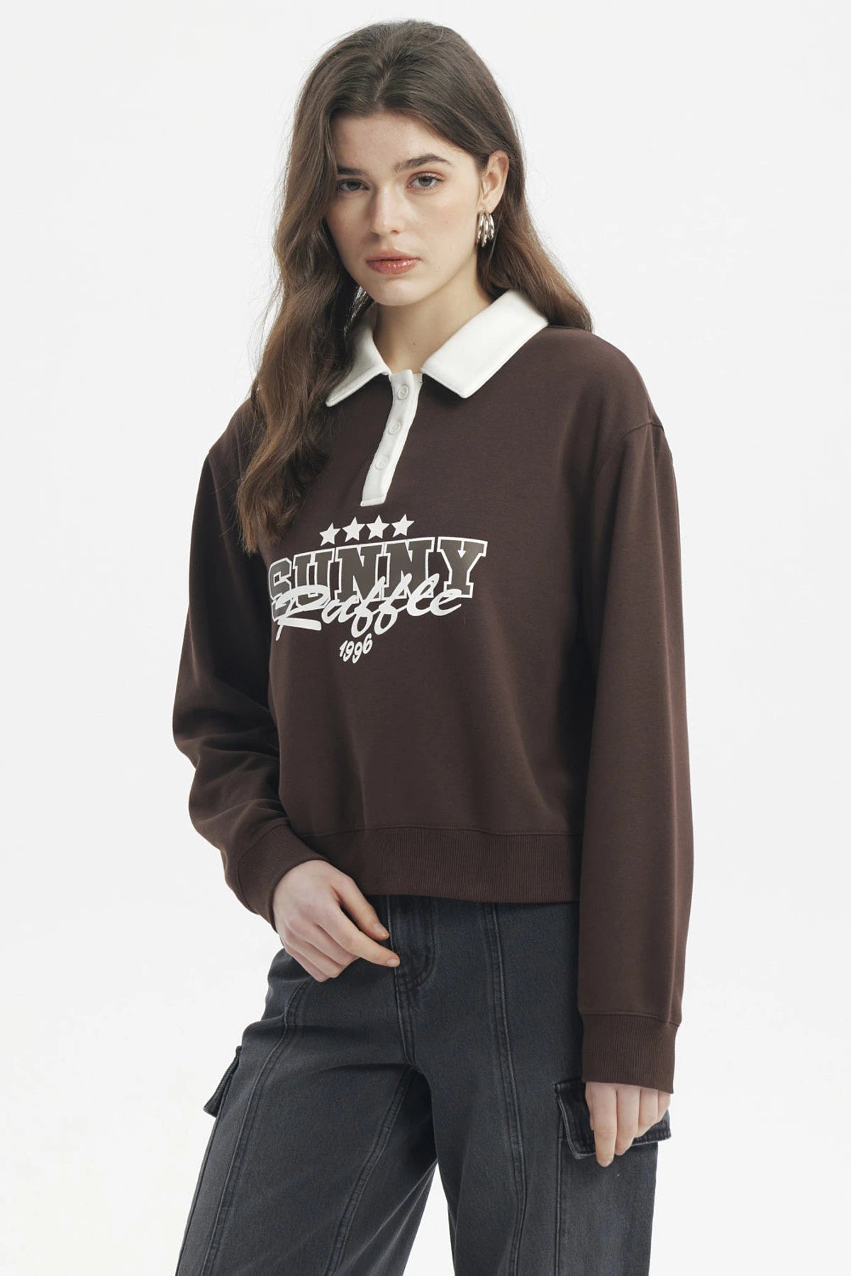 Polerón Mujer Slim Café Oscuro