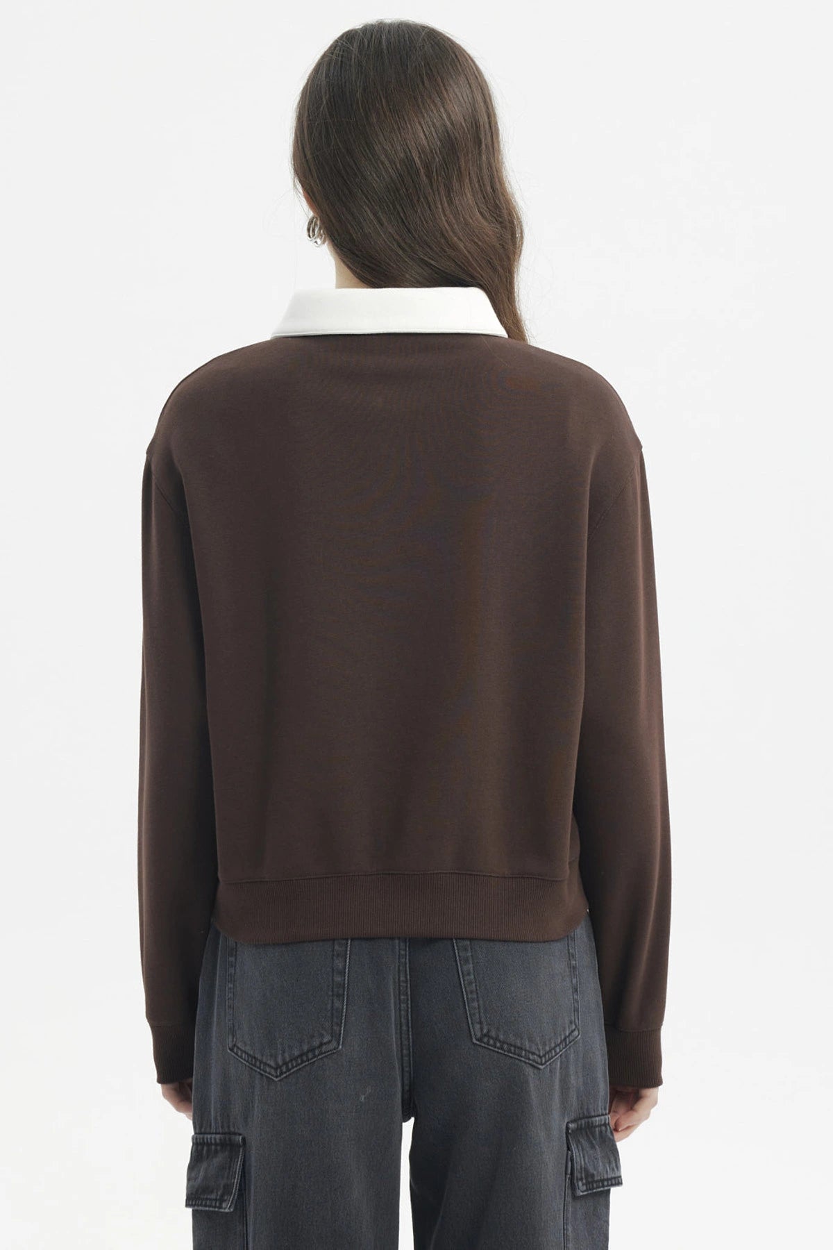 Polerón Mujer Slim Café Oscuro