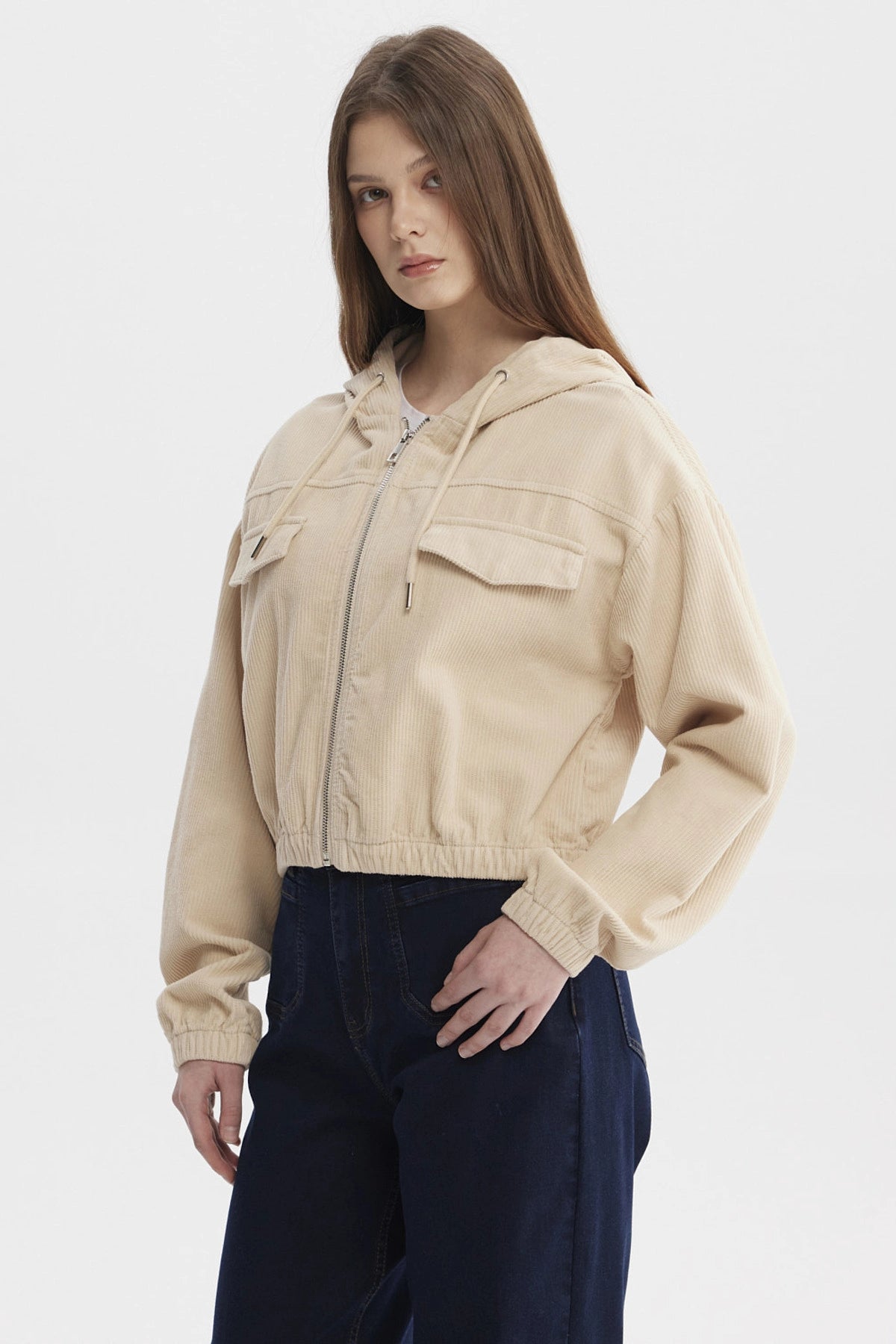 Chaqueta Mujer Slim Beige