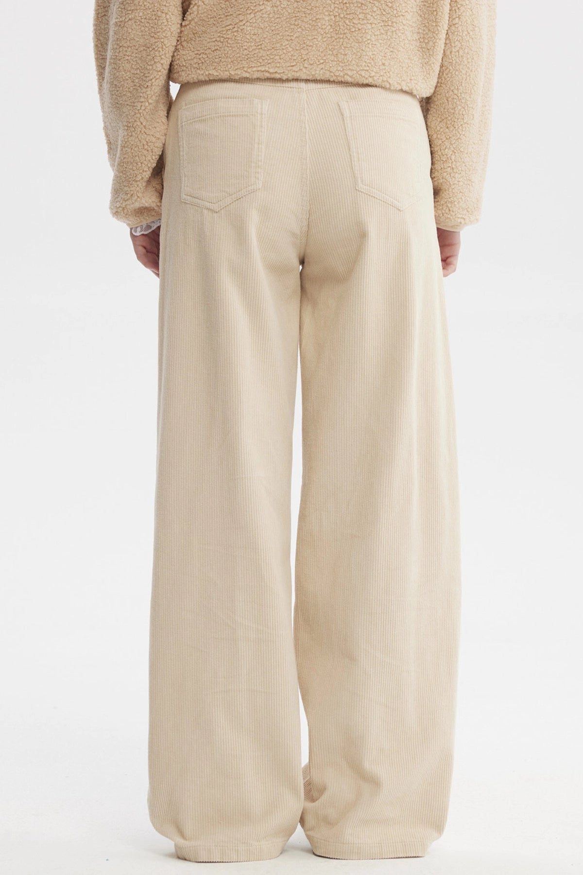 Pantalón Mujer Wide Leg Beige