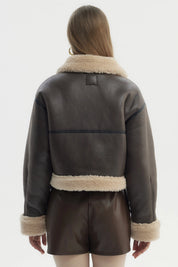 Chaqueta Mujer Aviador Café