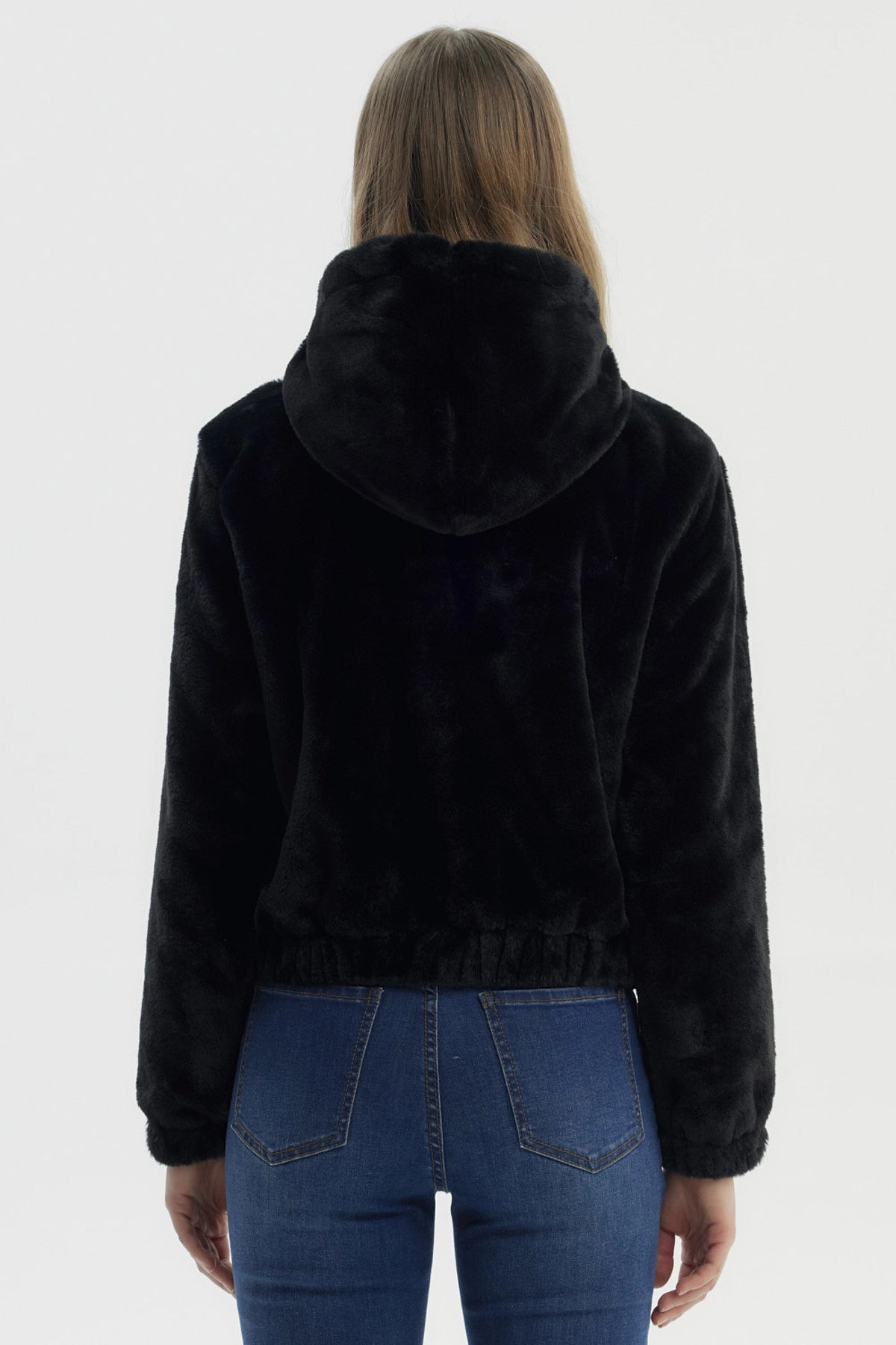 Chaqueta Mujer Polar Suave Negro
