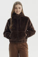Chaqueta Mujer Polar Suave Chocolate