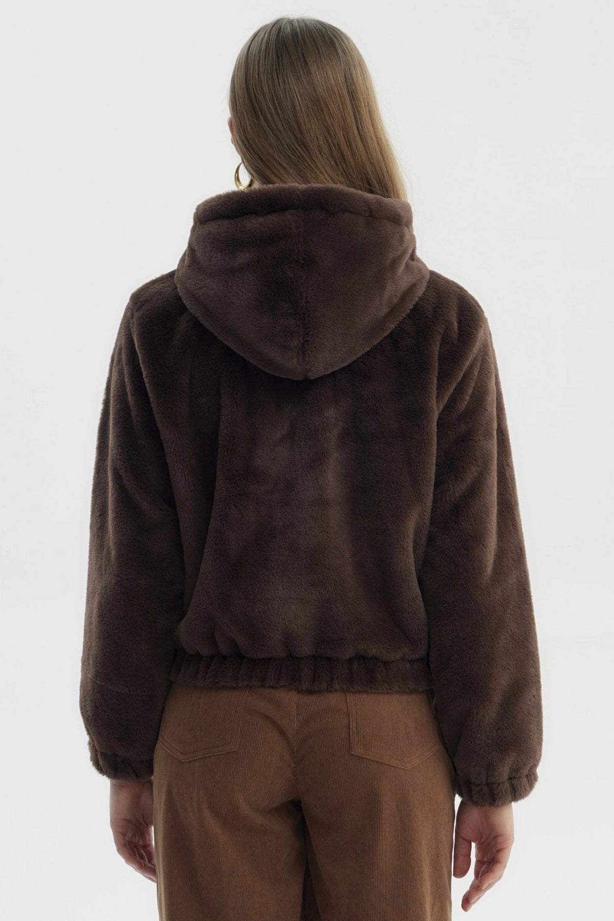 Chaqueta Mujer Polar Suave Chocolate