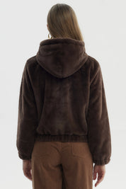 Chaqueta Mujer Polar Suave Chocolate