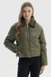 Parka Mujer Wide Acolchado Verde Militar