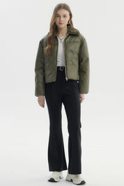 Parka Mujer Wide Acolchado Verde Militar