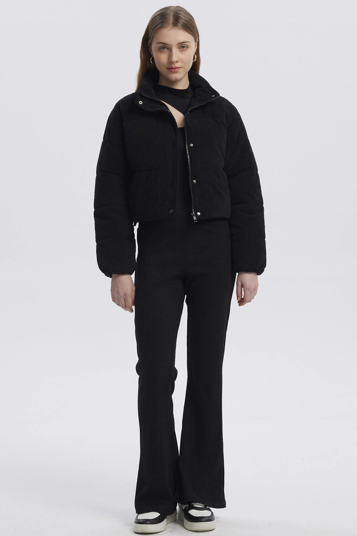 Parka Mujer Calce Largo Negro