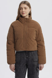Parka Mujer Calce Largo Camel Oscuro