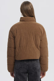 Parka Mujer Calce Largo Camel Oscuro