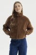 Polar Mujer Peludo Camel Oscuro