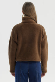 Polar Mujer Peludo Camel Oscuro