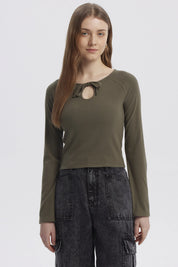 Sweater Mujer Juvenil Verde Militar