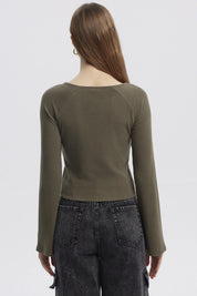 Sweater Mujer Juvenil Verde Militar