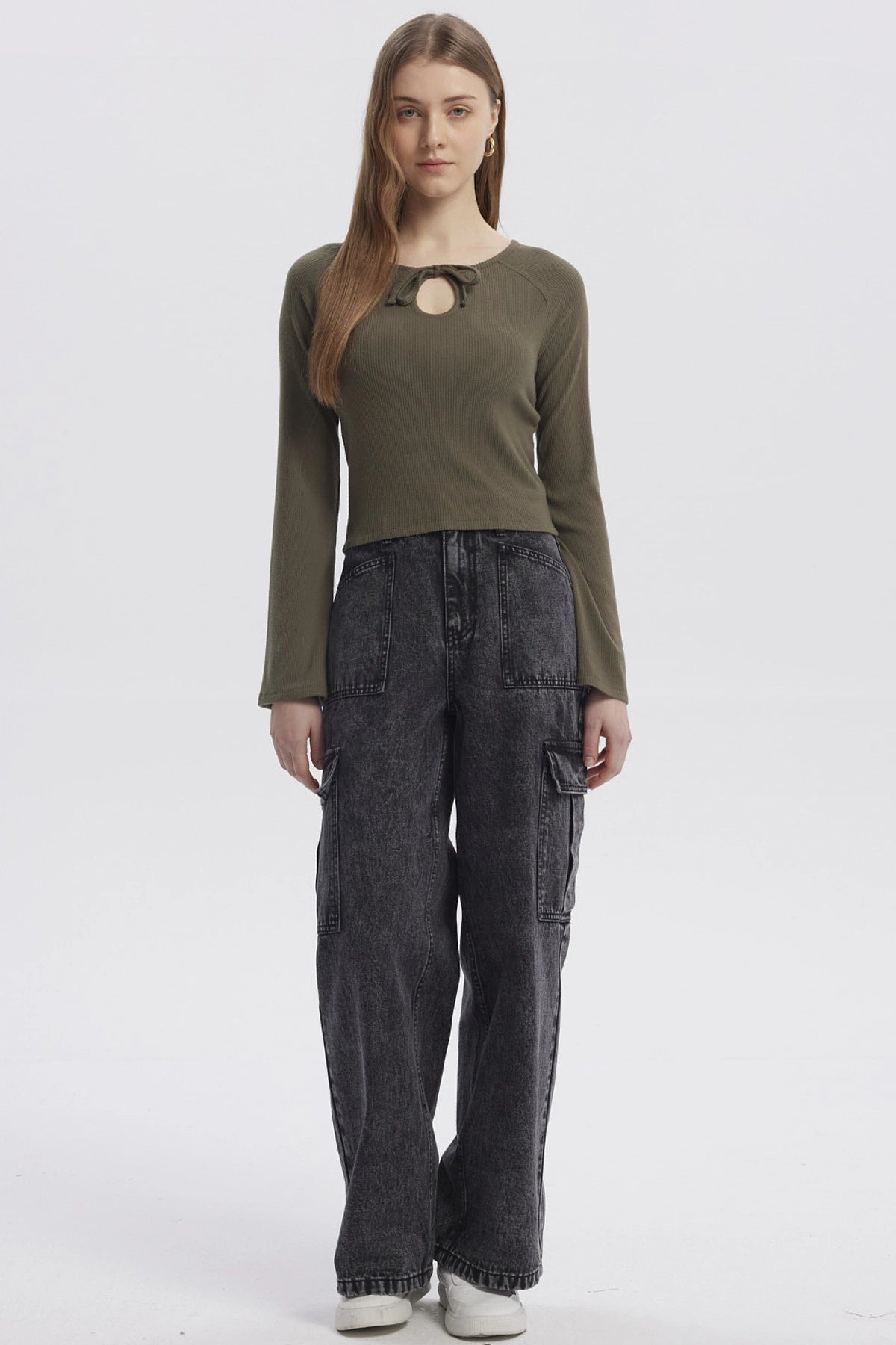 Sweater Mujer Juvenil Verde Militar