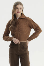 Sweater Mujer Juvenil Camel Oscuro