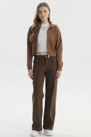 Sweater Mujer Juvenil Camel Oscuro